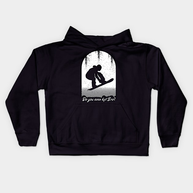 Cool Snowboarding Outfit for a Snowboard Costume Lover Kids Hoodie by AlleyField